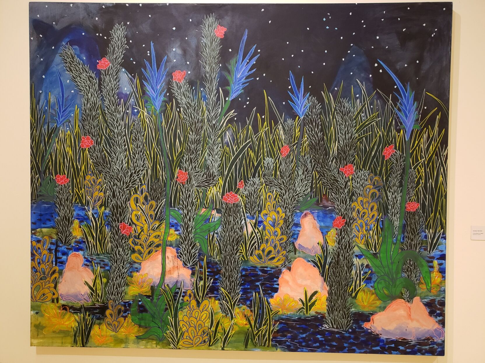 "Desert at Night" by Graham Marshall (acrylic on canvas)